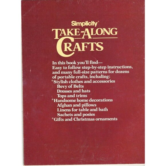 Simplicity Take Along Crafts Smocking, Quilting, Crochet, Needlepoint Patterns - Picture 2 of 2